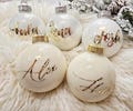 Personalized Glass Christmas Bauble with Name or Monogram