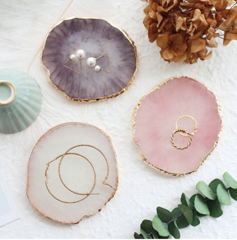 Resin Agate Crystal Coasters  Resin Jewellery Coaster  image 0