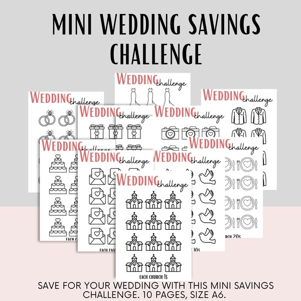 Wedding Fund Savings Tracker A6 Size, Printable Planner Insert, Budget Organizer, Digital Download