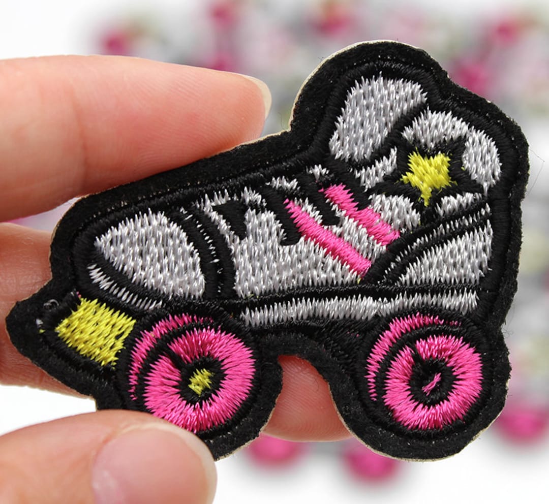 Retro Roller Skate Iron on Patch Cute Sport Applique Crafts Badge