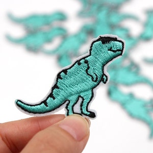 Dinosaur Iron On Patch- Animal T-Rex Nature Jurassic Applique Crafts Badge HD121
