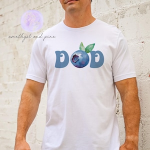 Blueberry Dad Shirt, Blueberry Theme Birthday Party, Berry First Birthday, Sweet One Birthday, Farmer&#39;s Market Theme, Adult Unisex CrewNeck