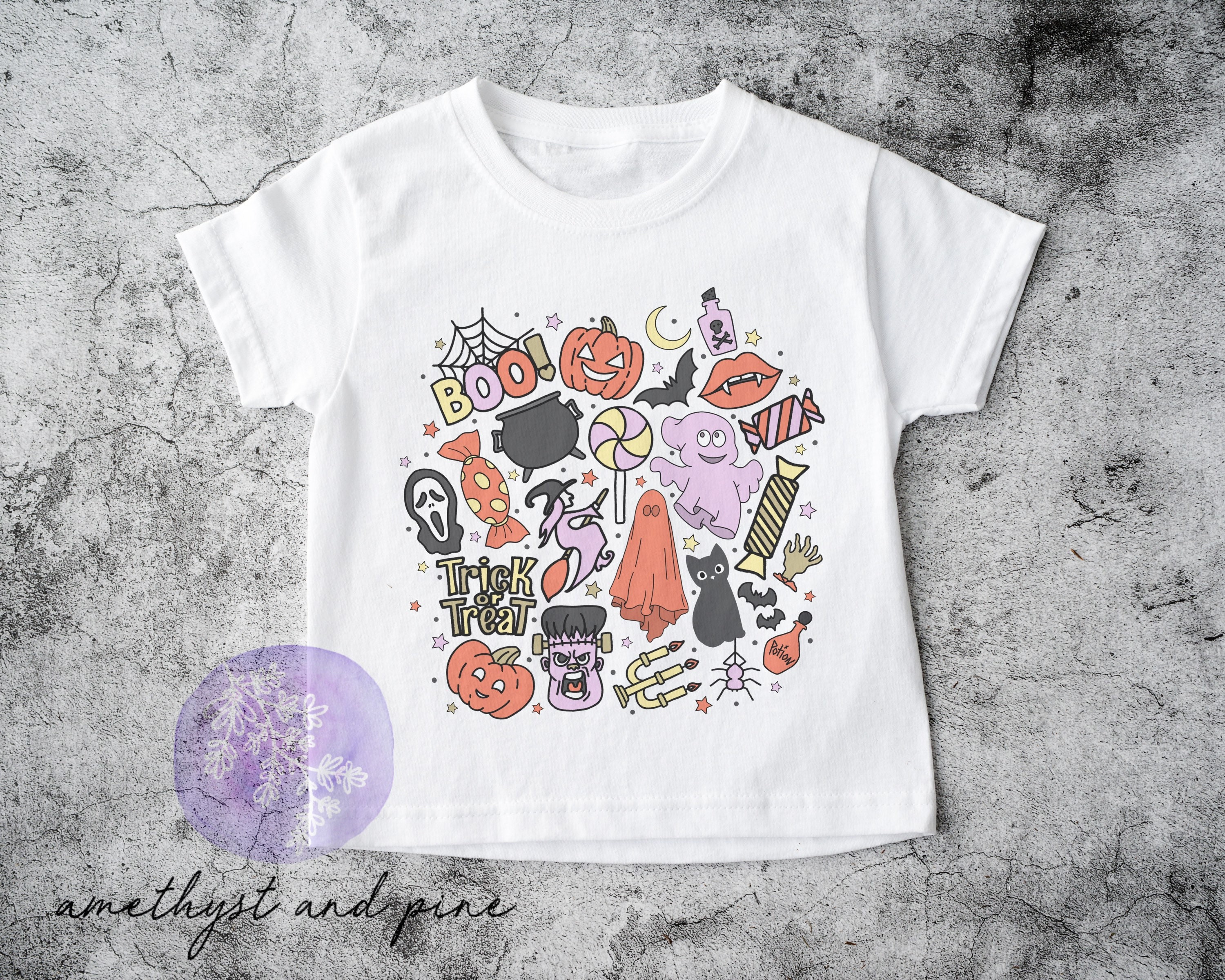 Spooky Doodles Shirt Boys Halloween Shirt Toddler Halloween Etsy