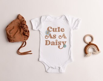 Cute As A Daisy Shirt, Toddler Daisy Shirt, Daisy Outfit, Girls Retro Shirt, Girls Boho Shirt, Floral Shirt, Toddler Flower Shirt, Spring