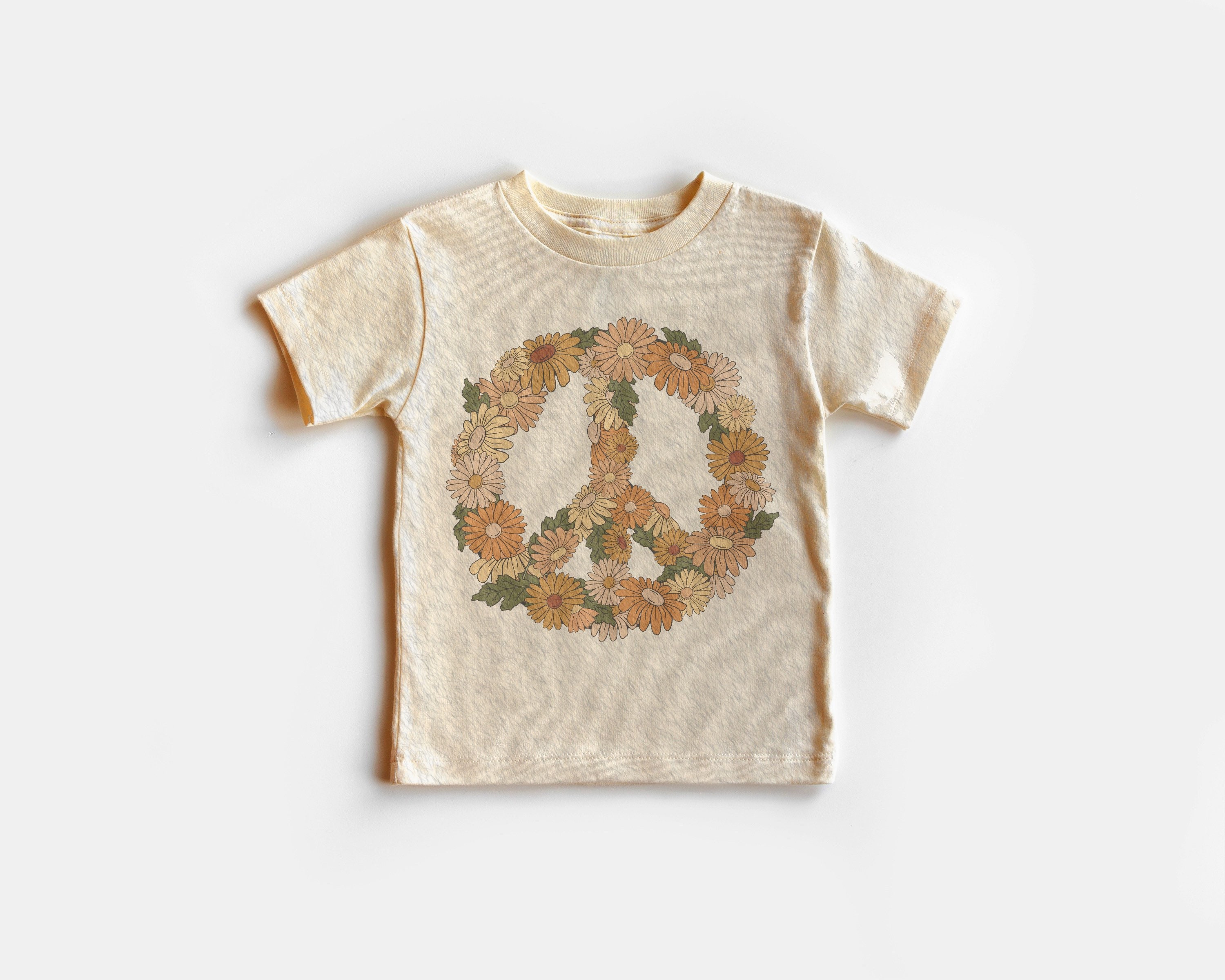 Sunflower Peace Sign Shirt Groovy Birthday Party Hippie Etsy