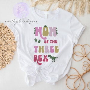Mom of the Three Rex Birthday Shirt, Family Three Rex Shirts, Third Birthday, Mom of the Birthday Boy, Family Dinosaur Birthday Shirts, 3rd