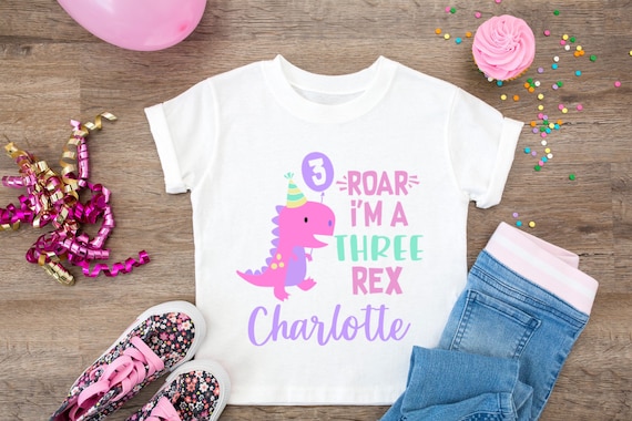 Kids Dinosaur 3rd Birthday T-Shirt Three Rex Bday Boy Party Tee Kids Dinosaur 3rd Birthday T-Shirt Three Rex Bday Boy Party Tee