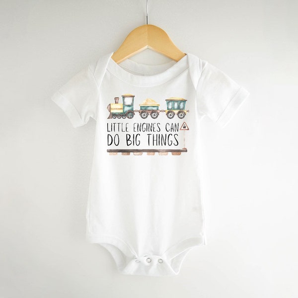 Train Shirt, Toddler Train Shirt, Baby Train Outfit, Baby Boy Outfit, Little Engines Can Do Big Things Shirt, Cute Baby Boy Outfit, Newborn