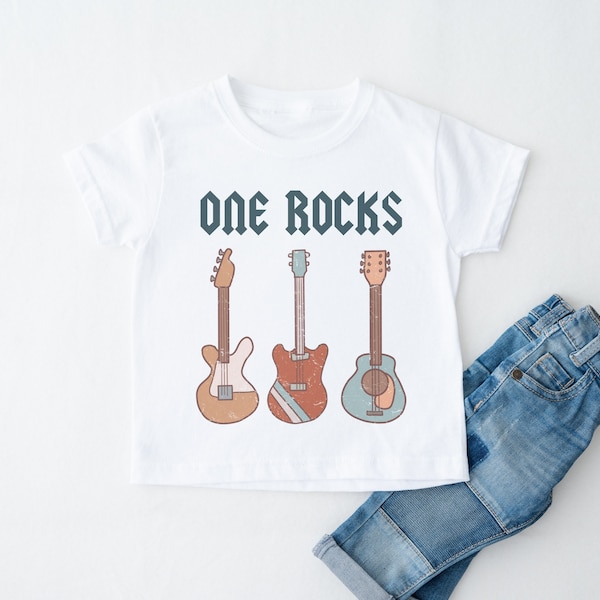 One Rocks Shirt, 1st Birthday Shirt, Guitar First Birthday, Rock Band Birthday, Rocker Birthday, Music 1st Birthday, Rock n Roll Birthday
