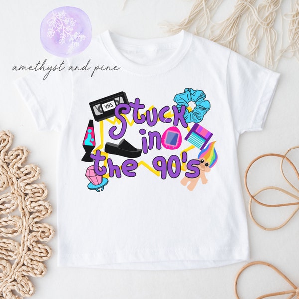 90's Vibes T-Shirt for Kids, Girls Nostalgic 90s Shirt, Childhood Memories, Millennial GenX, Disco Birthday Theme, Baby Toddler Youth Sizes