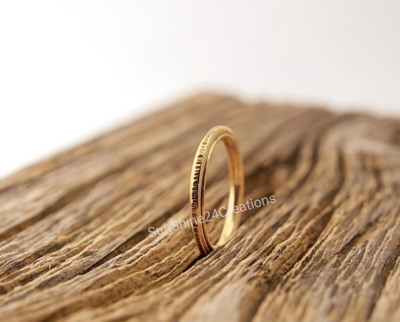 Extra Thin Spinner Ring, Fidget Spinner Ring, 14k Gold Plated Ring for Women, Meditation Ring, Anxiety Ring, Thumb Ring, Playful Ring, Sale zdjęcie 8