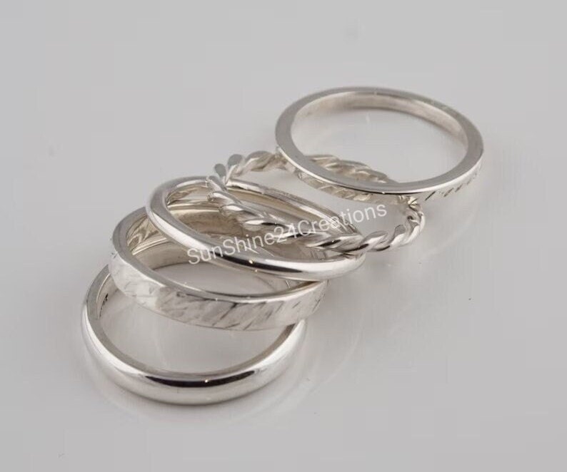 Silver Stacking Rings