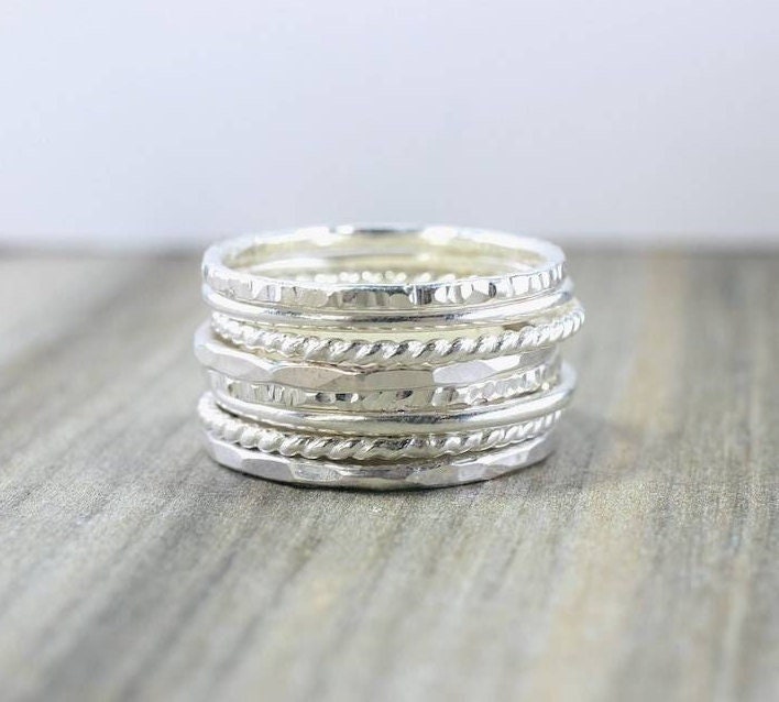 Cheap sterling silver stackable best sale rings