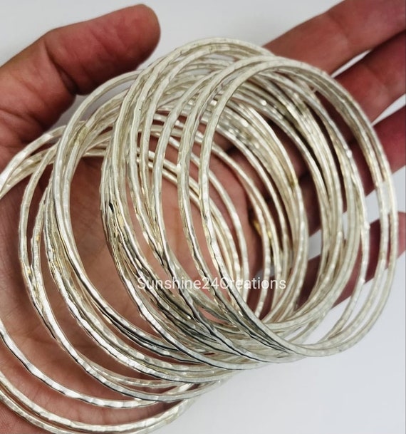 Silver bangles hotsell for sale