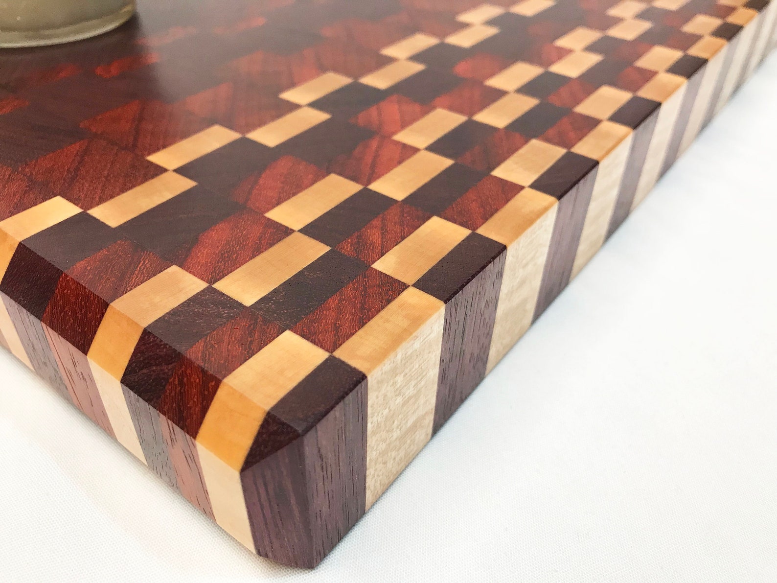 Exotic Wood End Grain Cutting Board Chopping Block Pattern Etsy