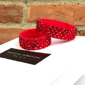 Light Siam Red Ballroom Bracelet Rhinestone Bangle