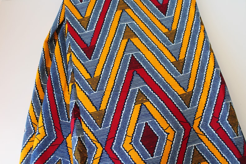 Coupon fabric loincloth wax lozenge yellow red