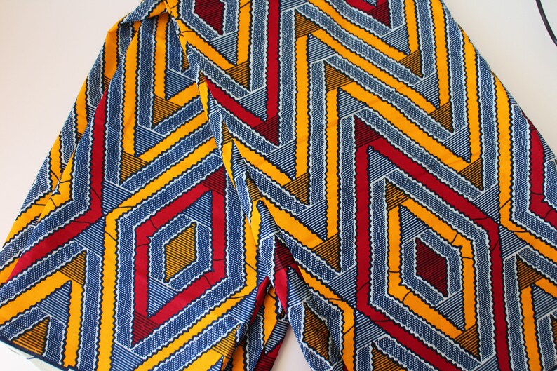Coupon fabric loincloth wax lozenge yellow red