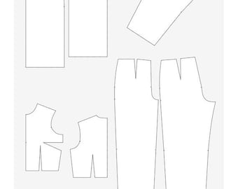 Female Pattern Pack Bodice with Sleeve Skirt and Pants 6 SIZES download PDF Sewing pattern