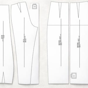 Patrons Pantalon et Jupe de base  Femme 6 TAILLES  Patrons de couture à télécharger au format PDF