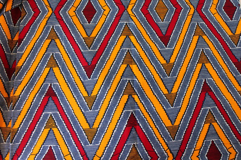 Coupon fabric loincloth wax lozenge yellow red