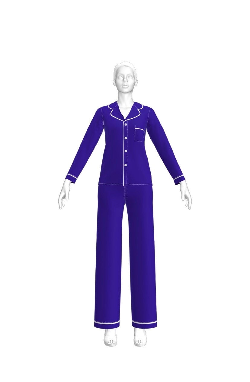 Digital Sewing Pattern for Pajamas Nightwear Patterns PDF Sewing