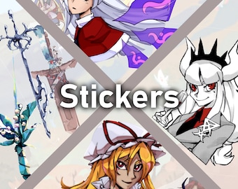 Homemade Stickers Touhou Project - Len'en - Helltaker