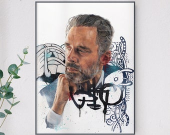 Jordan Peterson | Impressões e telas de pintura a óleo à mão