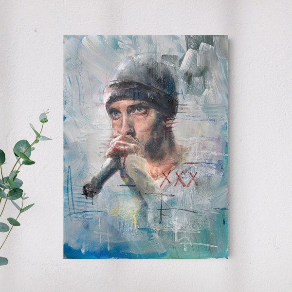 Eminem 8 Mile | Prints & Canvas from Hand Oil Painting