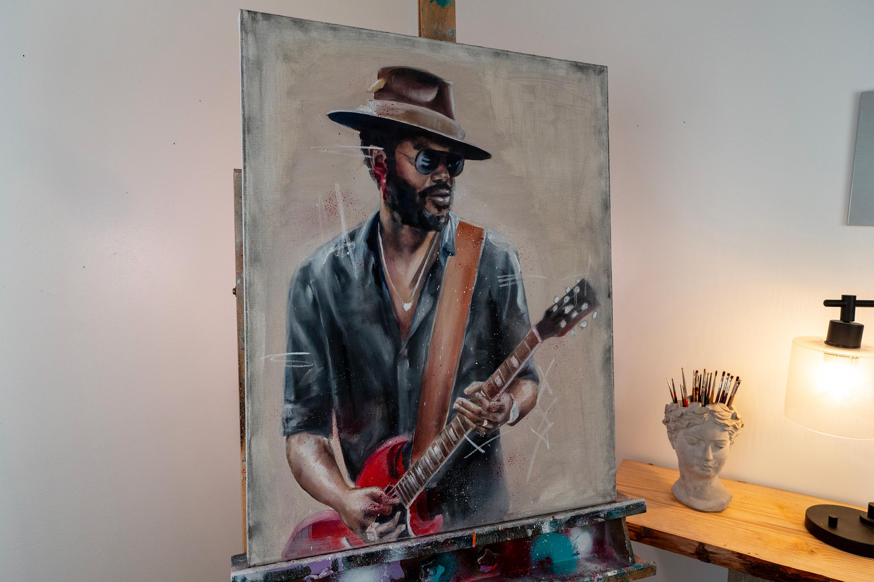 Gary Clark Jr. | ORIGINAL Hand Oil Painting LARGE