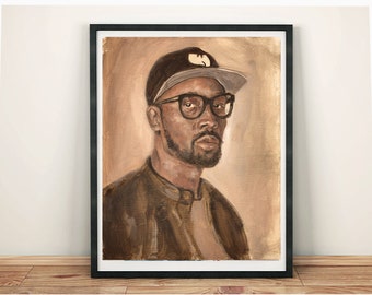 The RZA Vintage Style Oil Painting PRINT | Wu-Tang Clan Art