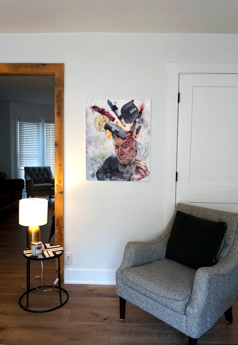 Elon Musk Prints & Canvas From Hand Oil Painting Etsy Ireland