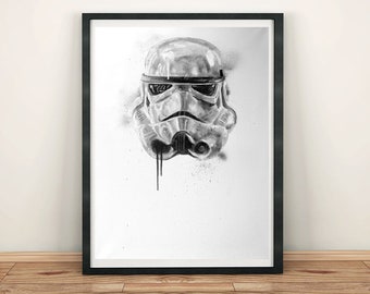 Stormtrooper Star Wars | Fine Art PRINT von Hand Ölgemälde