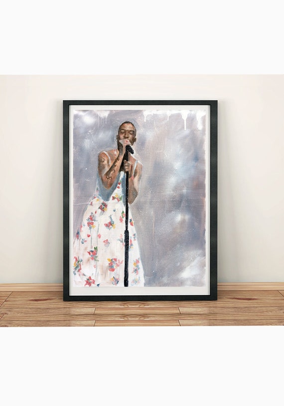Kid Cudi Dress | SNL Performance | Fine Art PRINT From Hand Oil Painting - Etsy Israel Kid Cudi Dress | SNL Performance | Fine Art PRINT From Hand Oil Painting - Etsy Israel