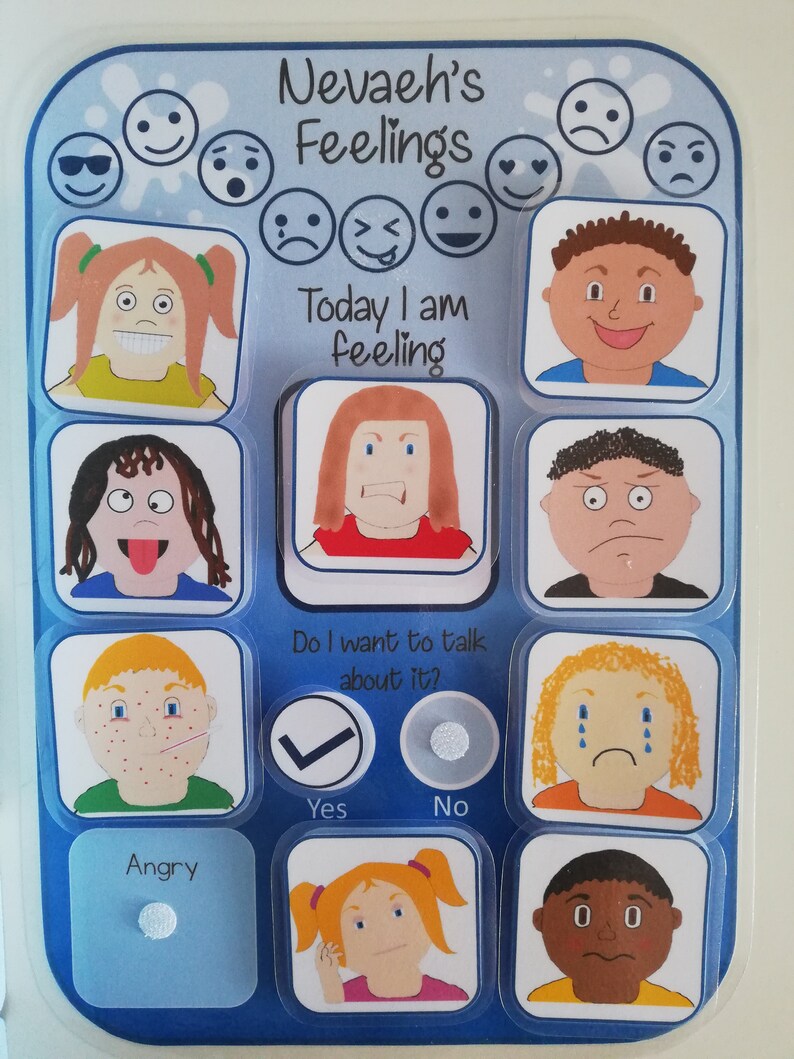 Feelings and Emotions Visual Chart for older children | Etsy