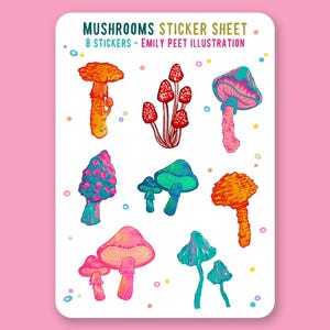 Pilz Aufkleber | Pilz Kunst, Vinyl Aufkleber, Planer Aufkleber, Laptop Aufkleber, Pilz Liebhaber, Cottagecore Aufkleber, Aufkleberpaket