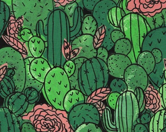 Cacti - Illustration Print, Cactus wall art, floral art, cactus illustration, botanical wall art, cactus print, succulents, plant wall art