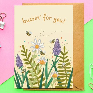 A6 En vogue pour vous ! Carte | Jolie carte abeille, carte je t'aime, jolie carte de félicitations, carte de célébration, nouvelle maison, carte de promotion ou carte d'étape importante