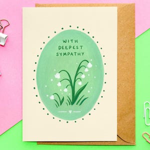Carte florale de sympathie A6 | Désolé pour votre perte, carte de sympathie fleurs, carte de deuil, condoléances, carte de deuil, conception illustrée