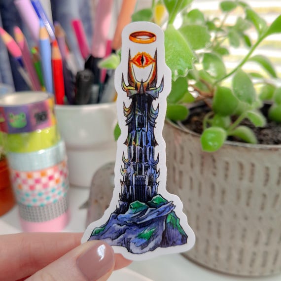 Eye of Sauron Sticker | Mordor sticker, Lord of the Rings sticker, Barad-Ur, Tolkien, LOTR sticker, The Hobbit, Mount Doom, Middle Earth art