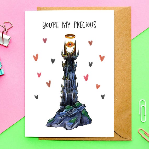 Eye of Sauron A6 Card | valentines, anniversary card, Mordor, Lord of the Rings, Tolkien inspired, LOTR, The Hobbit, Mount Doom Middle Earth