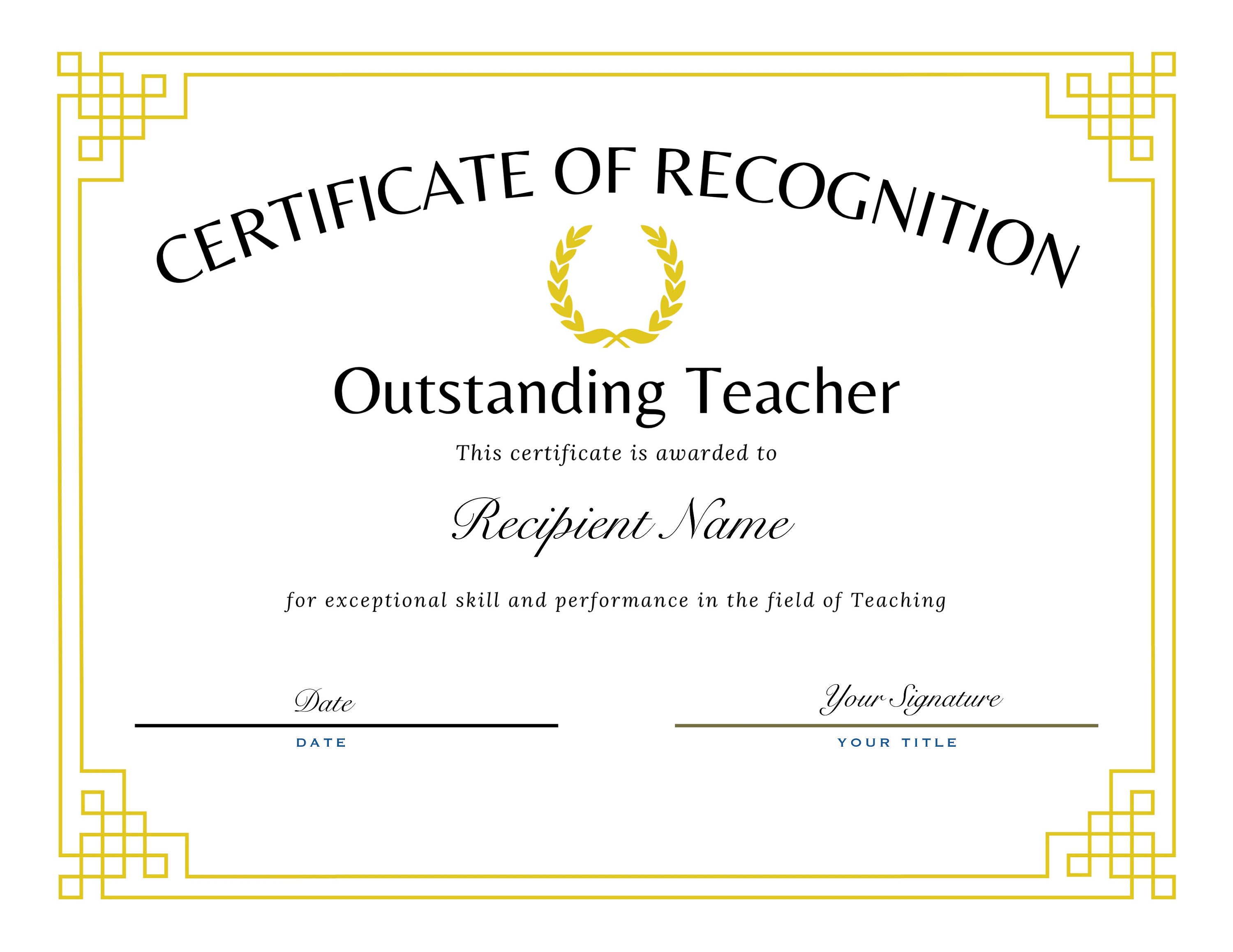Download Editable Best Teacher Award Certificate Template Download Editable Best Teacher Award Certificate Template
