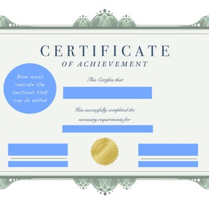 Printable, Certificate of Achievement, Certificate of Completion ...