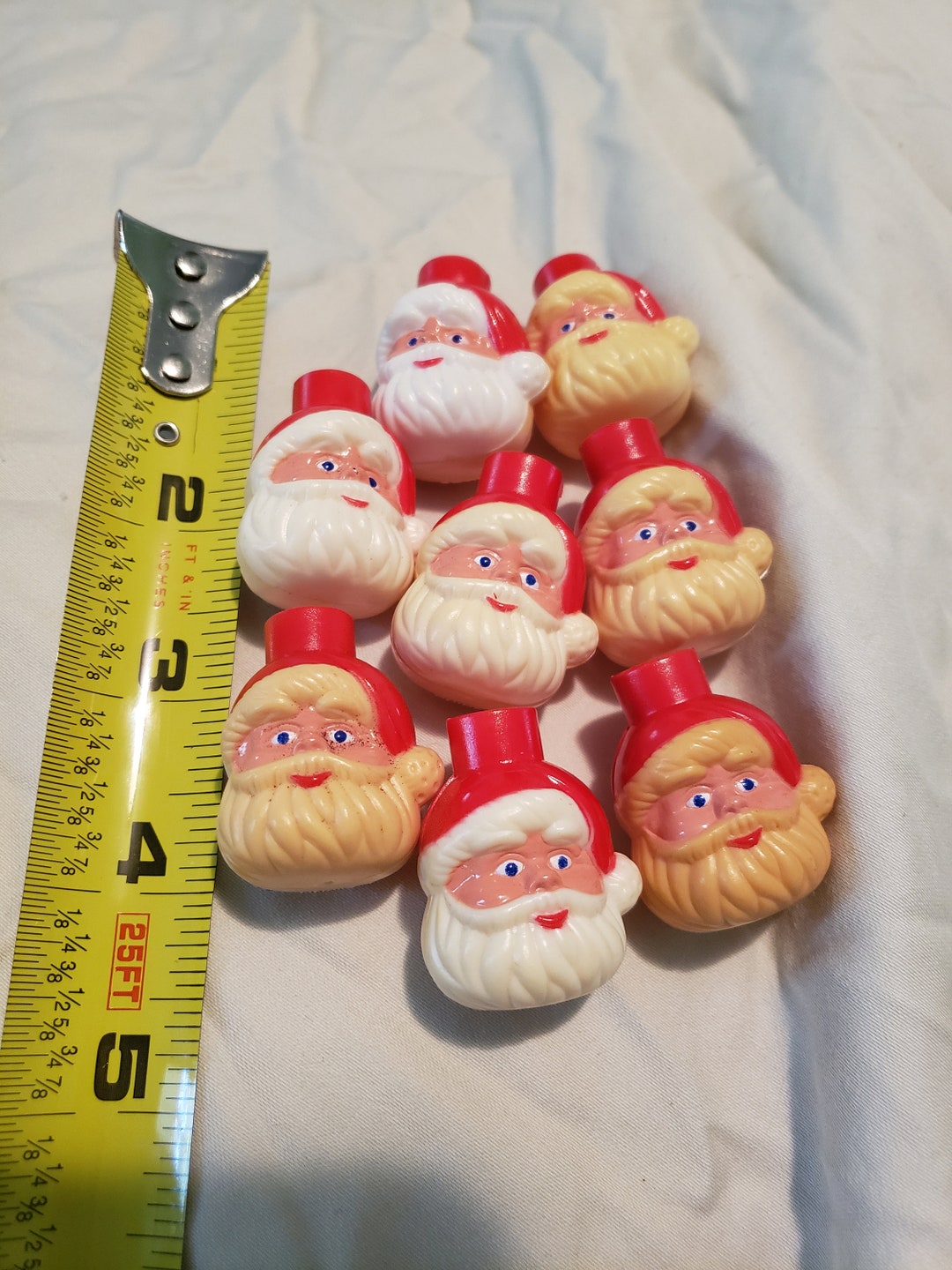 8 Vintage Christmas Light Santa Covers Christmas Lights Etsy
