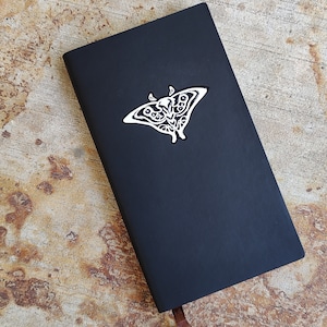 Journal Hommage à Ellie Joel Art, similicuir gravé papillon de nuit, 100 g/m² Carnet de croquis compact format voyage Bloc-notes de nombreuses couleurs Papier à croquis ligné