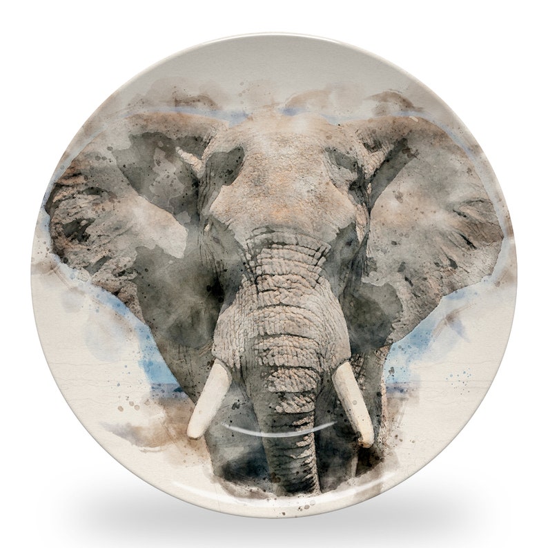 Elephant Serving Plate Art Plate Decorative Serving Dishes Etsy