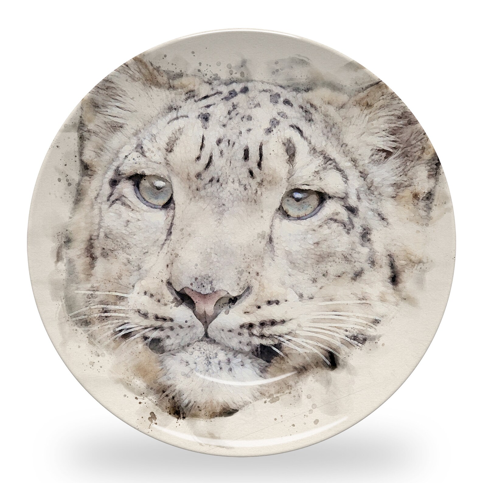 Snow Leopard Serving Plate Art Plate Decorative Serving Etsy
