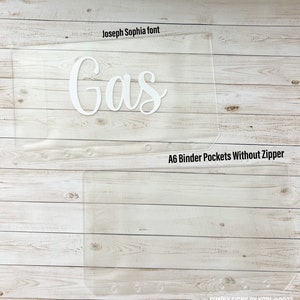 A6 Cash Envelopes No Zipper with Label | CUSTOM | Clear Cash Envelopes | Money Envelopes | For A6 Binder