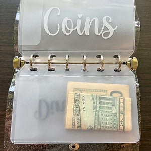 A7 Cash Envelopes No Zipper with Label | CUSTOM | Clear Cash Mini Envelopes | Money Envelopes | For A7 Binder