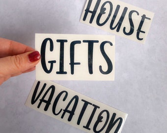 Custom Vinyl Decals: A6 Cash Envelope Labels